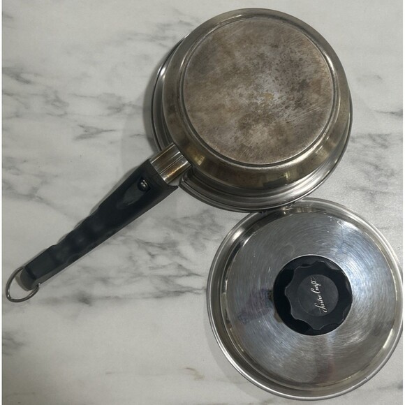 Vintage Luster Craft Multi Core 5 Ply Stainless Steel 1QT Sauce Pan W/Lid USA - Picture 4 of 5